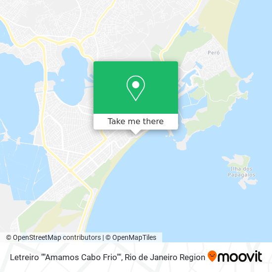 Letreiro ""Amamos Cabo Frio"" map