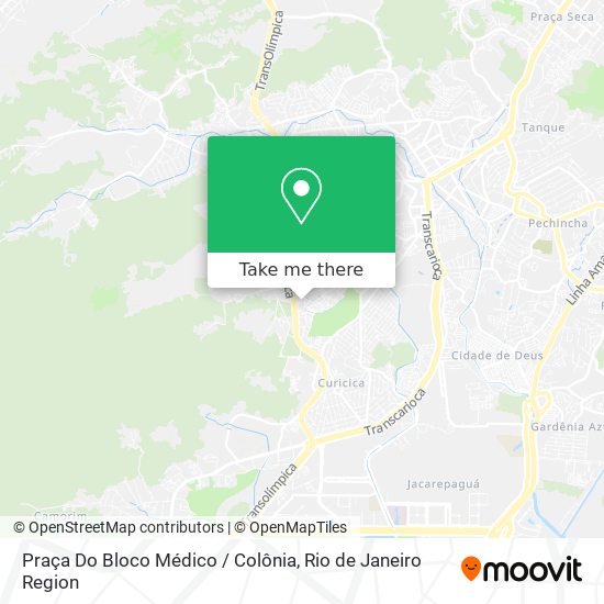 Praça Do Bloco Médico / Colônia map