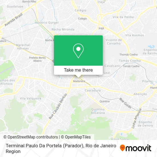 Terminal Paulo Da Portela (Parador) map