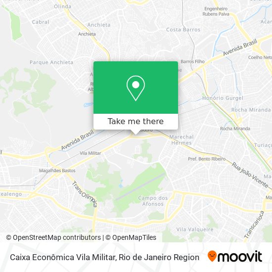 Caixa Econômica Vila Militar map