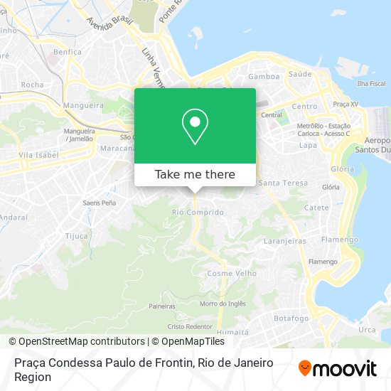 Mapa Praça Condessa Paulo de Frontin