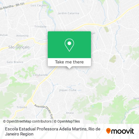Mapa Escola Estadual Professora Adelia Martins