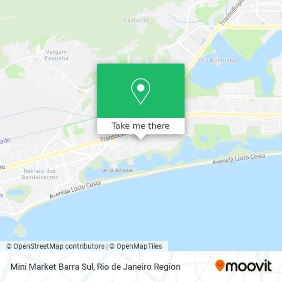 Mapa Mini Market Barra Sul