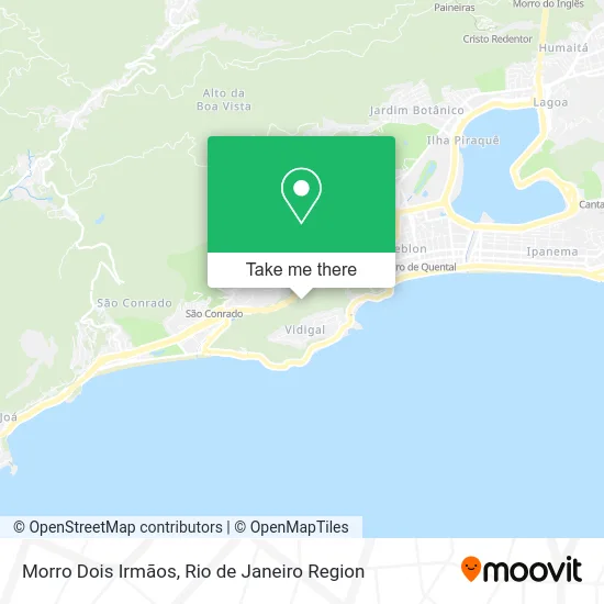 Morro Dois Irmãos map