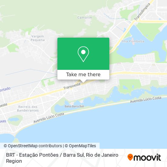 Mapa BRT - Estação Pontões / Barra Sul