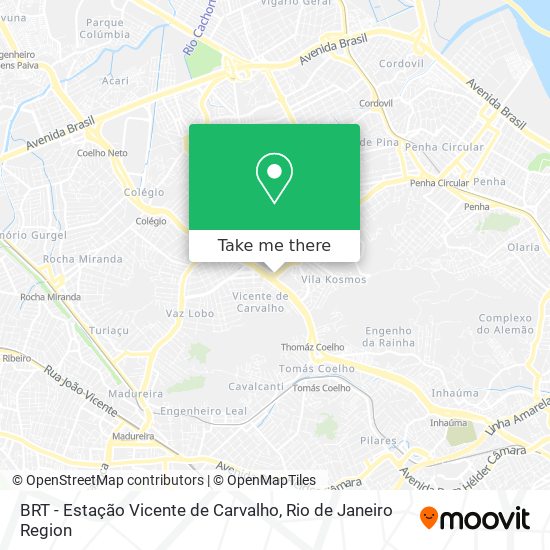 BRT - Estação Vicente de Carvalho map