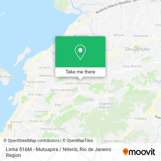 Linha 516M - Mutuapira / Niterói map