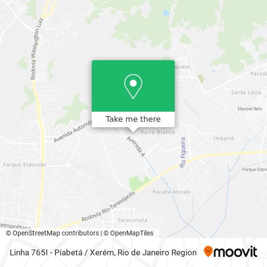 Linha 765I - Piabetá / Xerém map