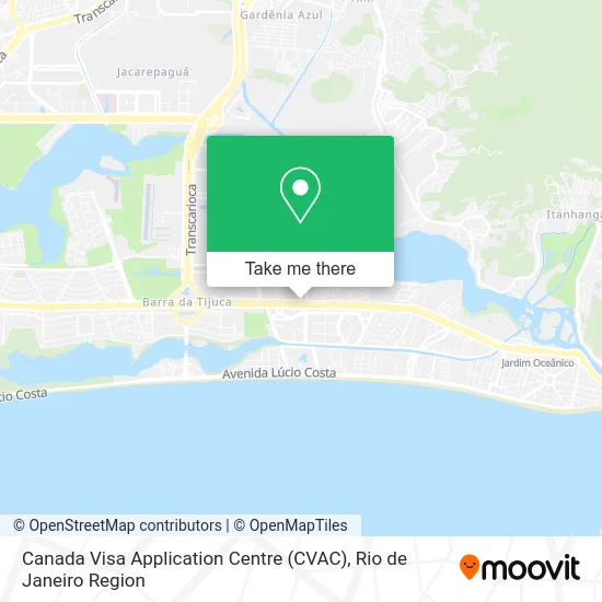 Canada Visa Application Centre (CVAC) map