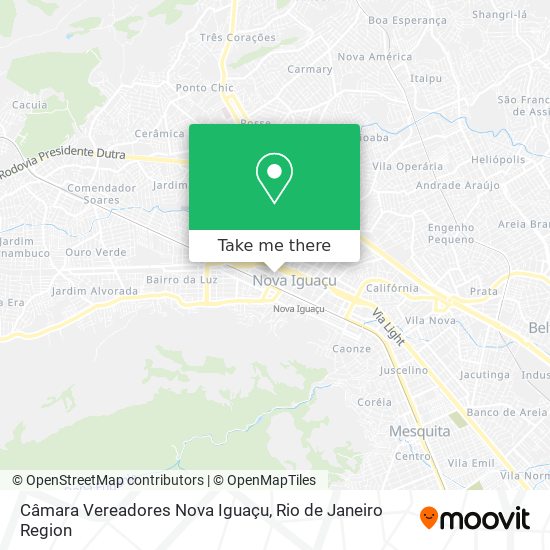 Câmara Vereadores Nova Iguaçu map