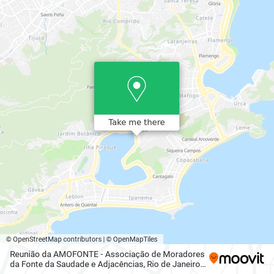 Mapa Reunião da AMOFONTE - Associação de Moradores da Fonte da Saudade e Adjacências