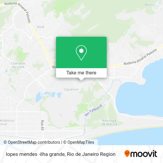 lopes mendes -ilha grande map