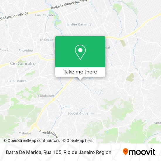 Mapa Barra De Marica, Rua 105