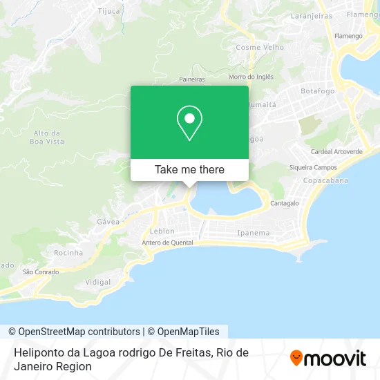 Heliponto da Lagoa rodrigo De Freitas map