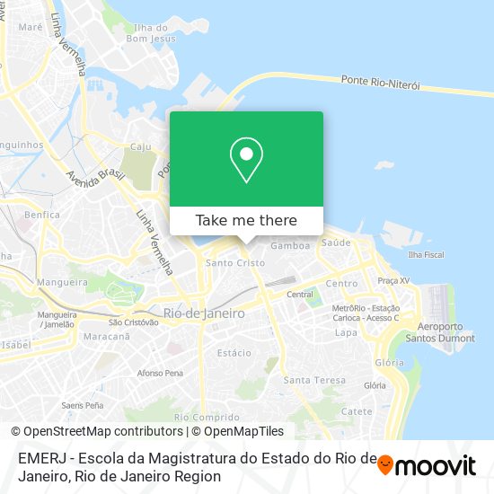 Mapa EMERJ - Escola da Magistratura do Estado do Rio de Janeiro