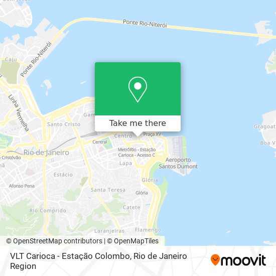 Mapa VLT Carioca - Estação Colombo