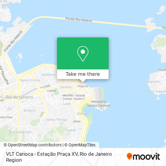 Mapa VLT Carioca - Estação Praça XV