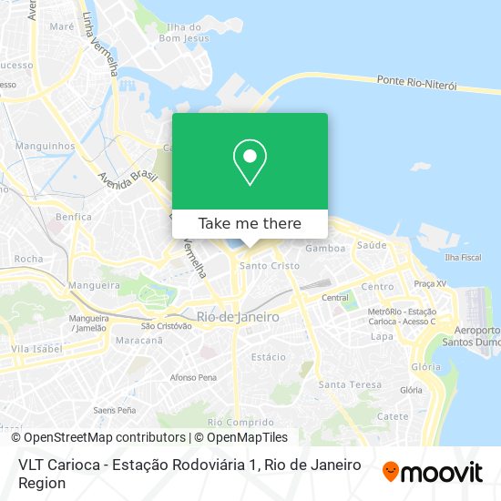 Mapa VLT Carioca - Estação Rodoviária 1