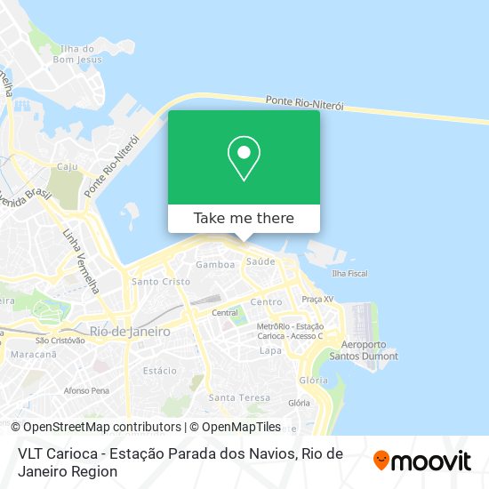Mapa VLT Carioca - Estação Parada dos Navios