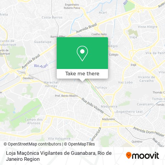 Mapa Loja Maçônica Vigilantes de Guanabara