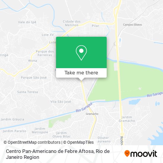 Centro Pan-Americano de Febre Aftosa map