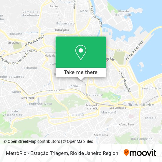 Mapa MetrôRio - Estação Triagem