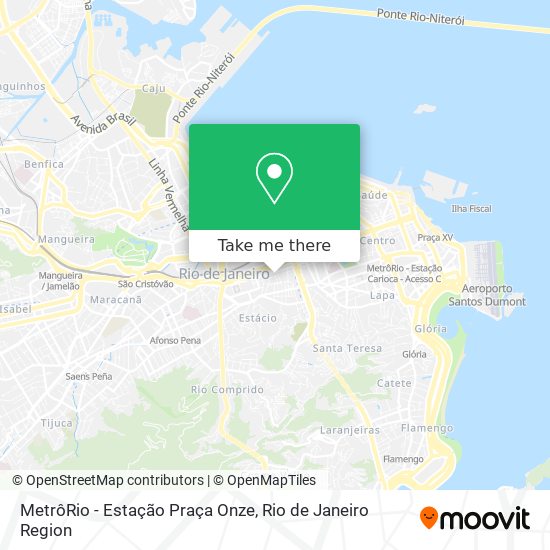 Mapa MetrôRio - Estação Praça Onze