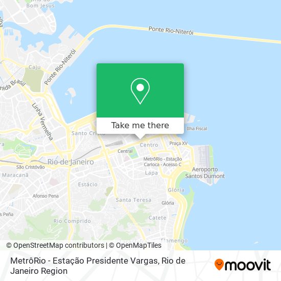 MetrôRio - Estação Presidente Vargas map