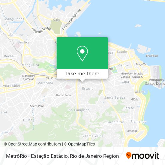 Mapa MetrôRio - Estação Estácio