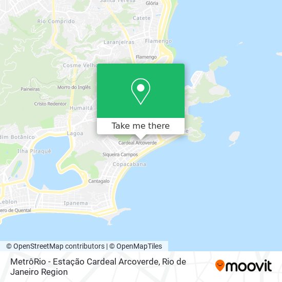 Mapa MetrôRio - Estação Cardeal Arcoverde