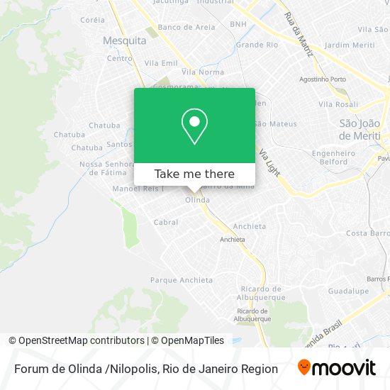 Mapa Forum de Olinda /Nilopolis