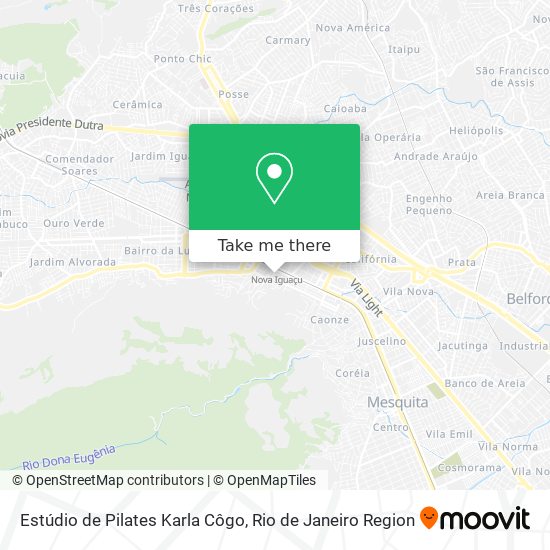 Mapa Estúdio de Pilates Karla Côgo