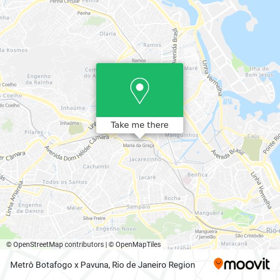 Metrô Botafogo x Pavuna map