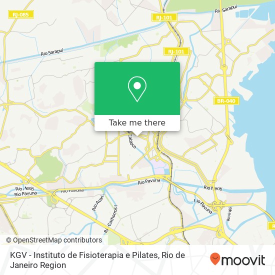 Mapa KGV - Instituto de Fisioterapia e Pilates