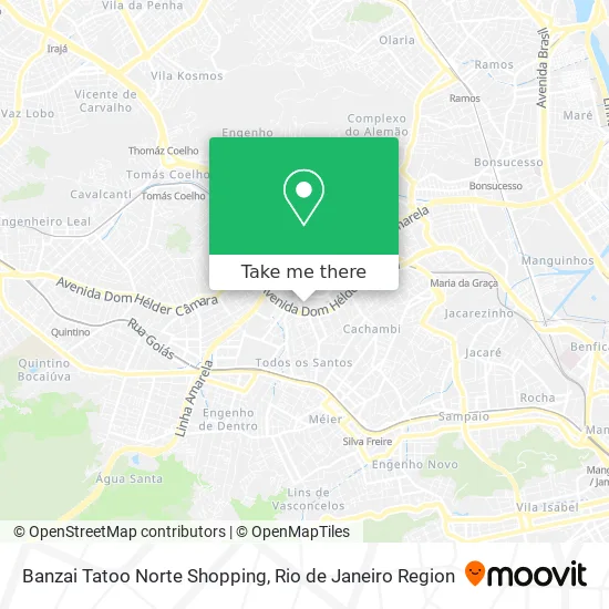 Banzai Tatoo Norte Shopping map