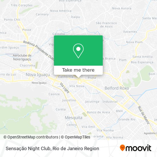 Sensação Night Club map