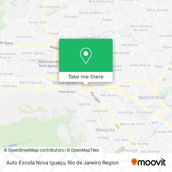 Auto Escola Nova Iguaçu map