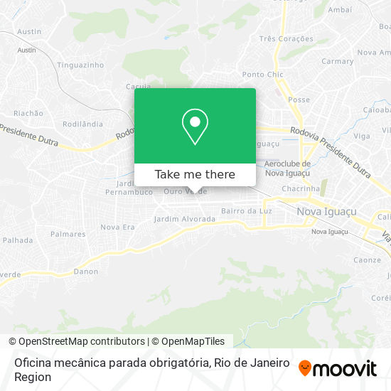 Mapa Oficina mecânica parada obrigatória