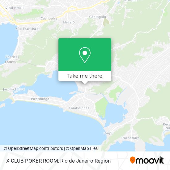 X CLUB POKER ROOM map