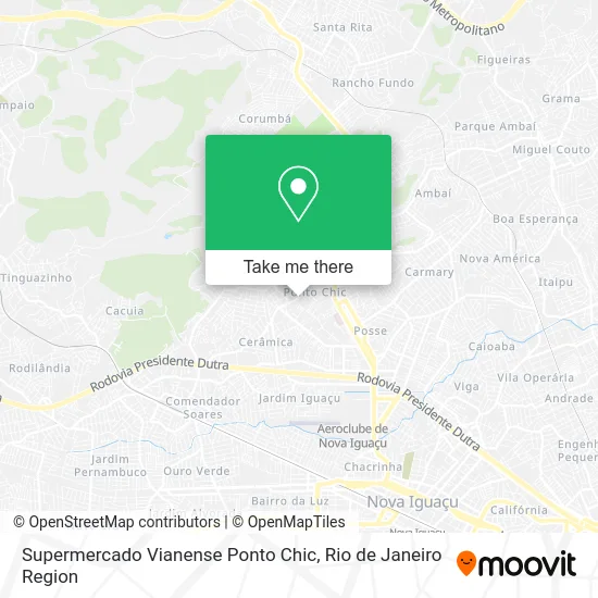 Supermercado Vianense Ponto Chic map