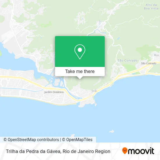 Trilha da Pedra da Gávea map