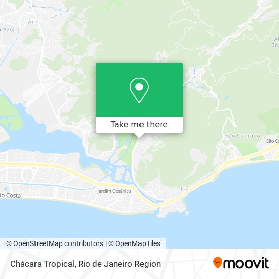 Chácara Tropical map