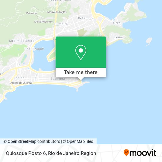 Quiosque Posto 6 map