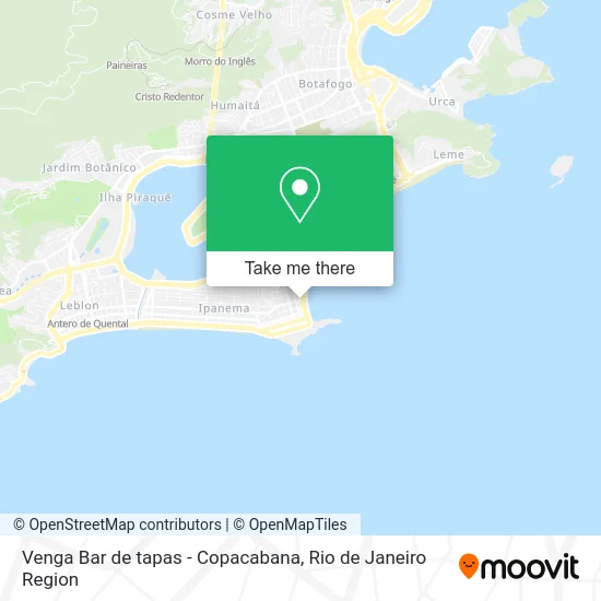 Venga Bar de tapas - Copacabana map