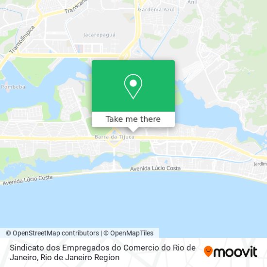 Mapa Sindicato dos Empregados do Comercio do Rio de Janeiro