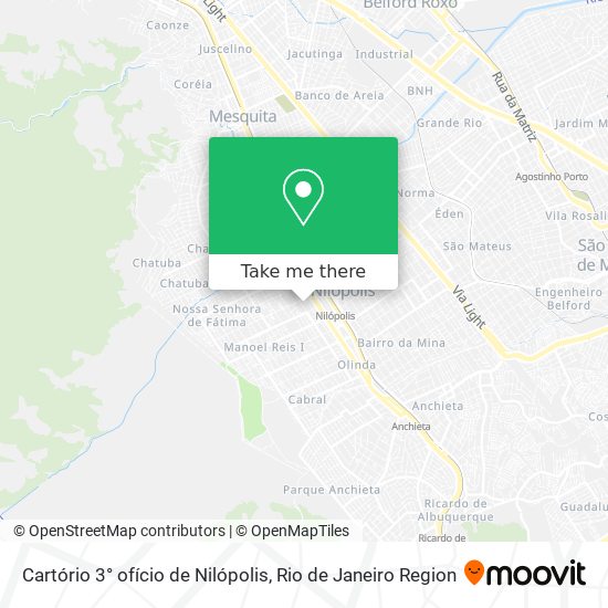 Cartório 3° ofício de Nilópolis map