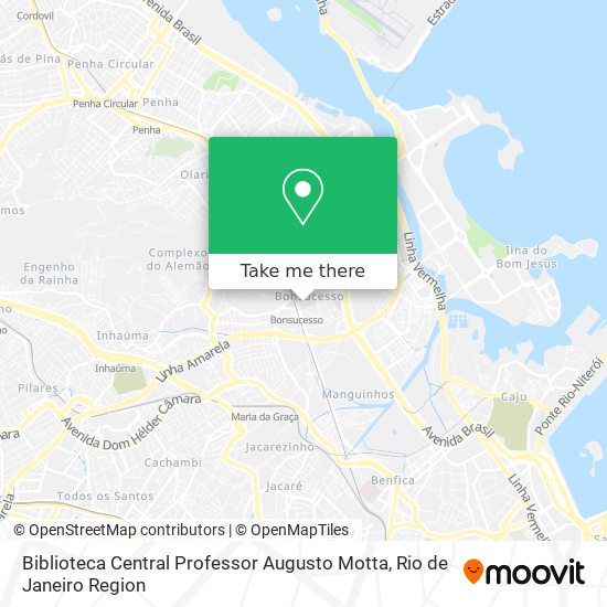 Mapa Biblioteca Central Professor Augusto Motta