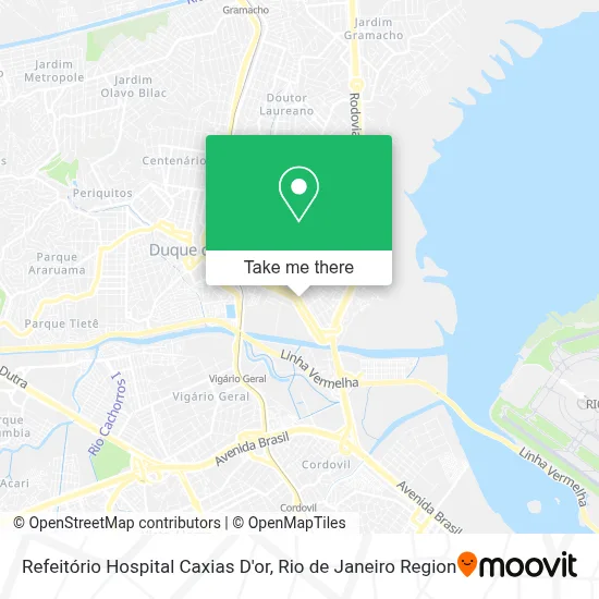 Refeitório Hospital Caxias D'or map