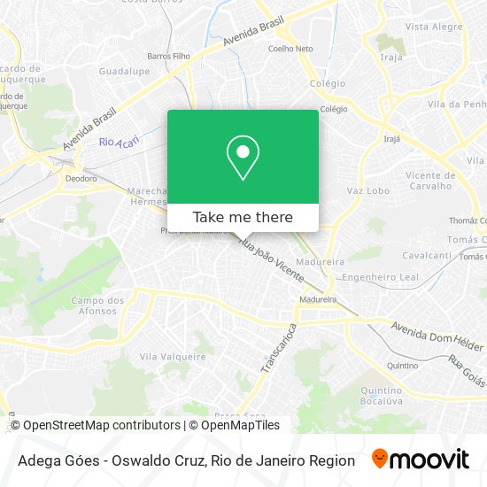 Adega Góes - Oswaldo Cruz map