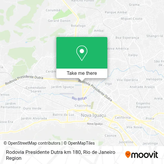 Rodovia Presidente Dutra km 180 map
